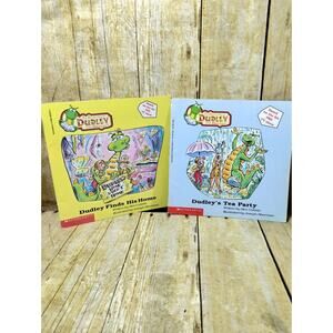 The Adventures of Dudley the Dragon Book LOT: Finds His Home & Tea Party, PBS